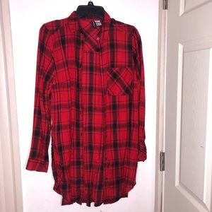 Button up plaid shirt